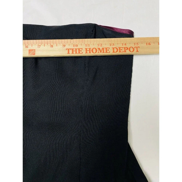 Vtg A Byer Dress 9 Short Formal Fairy Goth Bow Coquette Black Lace Ribbing Slit - Picture 10 of 15